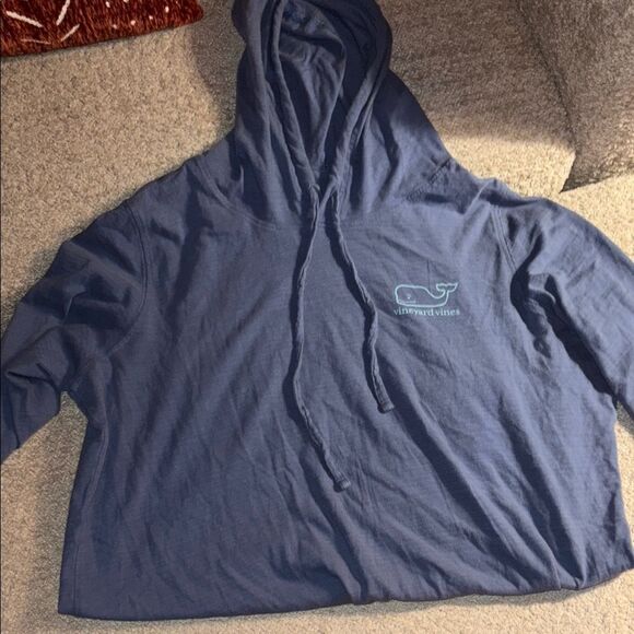 Vineyard Vines Navy Hoodie with Logo - Picture 1 of 5